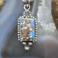 Sterling Silver Southwestern Style Golden Hill Turquoise Decorated Pendant For Women