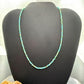 Sterling Silver Southwestern Style 3mm Faceted Turquoise Beads 17" Necklace For Women
