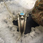 Milton Lasiloo Vintage Native American Sterling Turquoise Unisex Band Ring Size 11.5