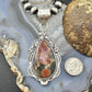 Sterling Silver Southwestern Style Peanut Obsidian Decorated Pendant For Women