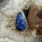 Sterling Silver Southwestern Style Teardrop Azurite Ring Size 7.75 For Women