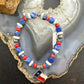 Carolyn Pollack Sterling Silver Multi Gemstone Bead w/Texas Flag Charm Bracelet For Women