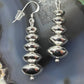 Priscilla Apache Native American Sterling Silver Saucer Beads Dangle Earrings For Women