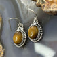 Sterling Silver Southwestern Style Oval Tiger's Eye Earrings For Women