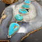 Sterling Silver Southwestern Style Kingman Turquoise 33" Necklace For Women #1