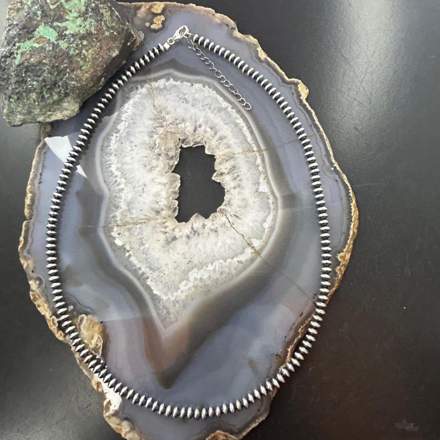 Sterling Silver Southwestern Style 4 mm Navajo Pearl Saucer Beads 20"- 20" Necklace For Women