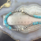 Sterling Silver Southwestern Style Blue Turquoise Beads & Starling Beads 18" Necklace For Women