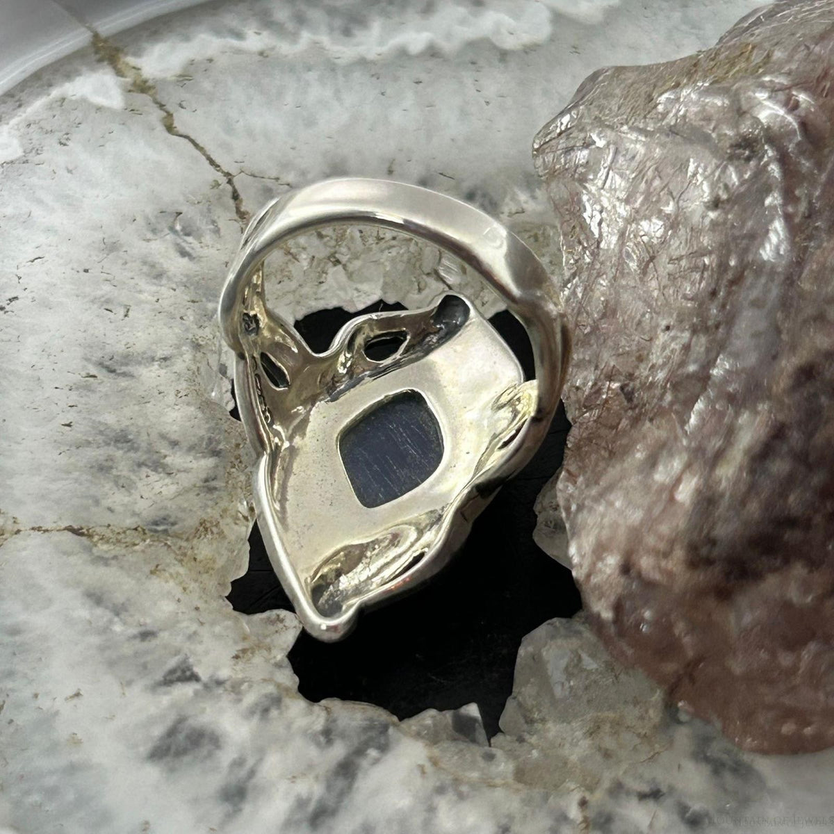 Carolyn Pollack Sterling Silver Moonstone& Amethyst, Smoky Quartz Ring Size 8 For Women