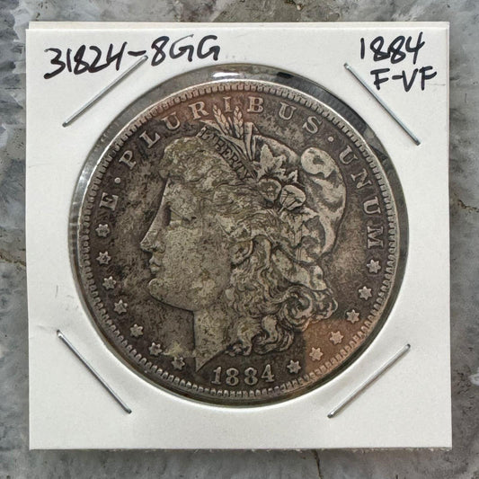 1884 US Morgan Silver Dollar F-VF #31824-8GG