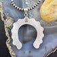 Sterling Silver Southwestern Style Turquoise Decorated Naja Pendant For Women