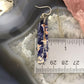 Sterling Silver Elongated Tilde Shape Blue Sodalite Slab Dangle Earrings For Women  #216