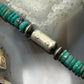 Sterling Silver Southwestern Style Turquoise Beads & Sterling Beads 26"-28" Necklace For Women