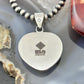 Sterling Silver Southwestern Style Wild Horse Decorated Heart Pendant For Women #3