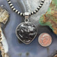 Sterling Silver Southwestern Style White Buffalo Heart Pendant For Women #1