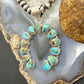 Sterling Silver Southwestern Style 13 Teardrop Turquoise Naja Pendant For Women
