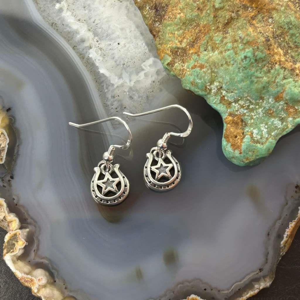 Carolyn Pollack Sterling Silver Horseshoe Dangle Earrings For Women