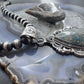 Sterling Silver Southwestern Style Teardrop Sediment Jasper Flower Decorated Pendant For Women