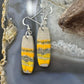 Sterling Silver Bumblebee Jasper Slab Dangle Earrings For Women #194