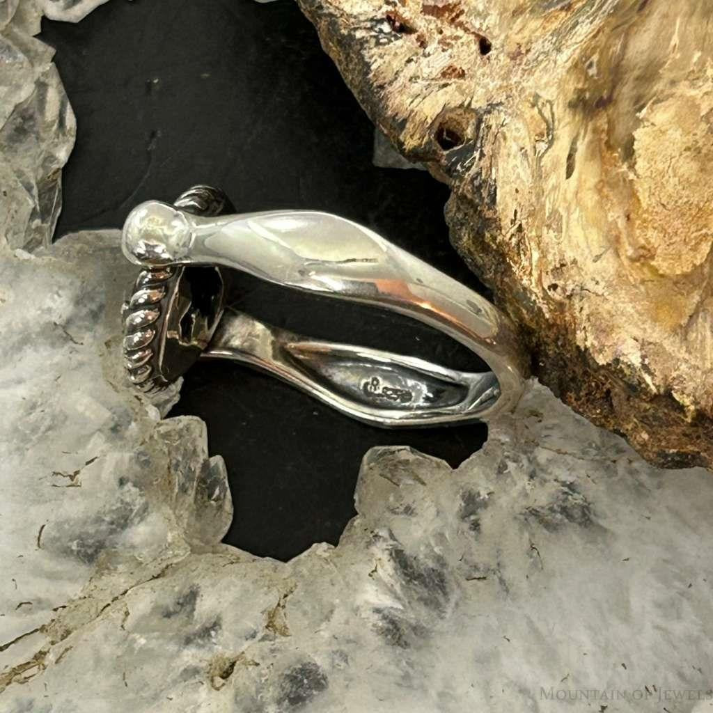 Carolyn Pollack Sterling Silver Oval Onyx Size 9.5 Reversible Ring For Women