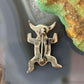 Vintage Native American Sterling Silver Horned Figure Brooch For Women
