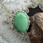 Carolyn Pollack Sterling Silver Oval Green Turquoise Decorated Ring Size 8 For Women