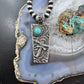 Cheyenne Custer Navajo Native American Sterling Silver & Turquoise Dragonfly Tufa Cast Unisex Pendant