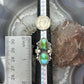 Sterling Silver Southwestern Style 2 Sonora Gold Turquoise Adjustable Ring For Women #6