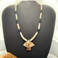 Vintage Native American Shell Beads & Onyx w/ Bird Pendant Necklace For Women