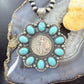 Genuine 1942 90% Silver Walking Liberty Half Dollar Coin w/Turquoise Unisex Pendant