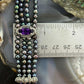 Carolyn Pollack Vintage Sterling Silver Amethyst & Pearls Toggle Bracelet For Women
