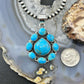 Sterling Silver Southwestern Style Mohave Turquoise Cluster Pendant For Women #2