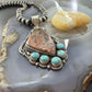 Sterling Silver Southwestern Style Dendritic Jasper & Turquoise Pendant For Women