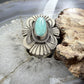 Richard Wylie Native American Sterling Silver Turquoise Decorated Ring Size 6.5 For Women