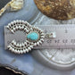 Sterling Silver Southwestern Style Teardrop Turquoise Decorated Unisex Naja Pendant