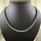 Navajo Pearl Beads 4 mm Sterling Silver Necklace Length 26" For Women