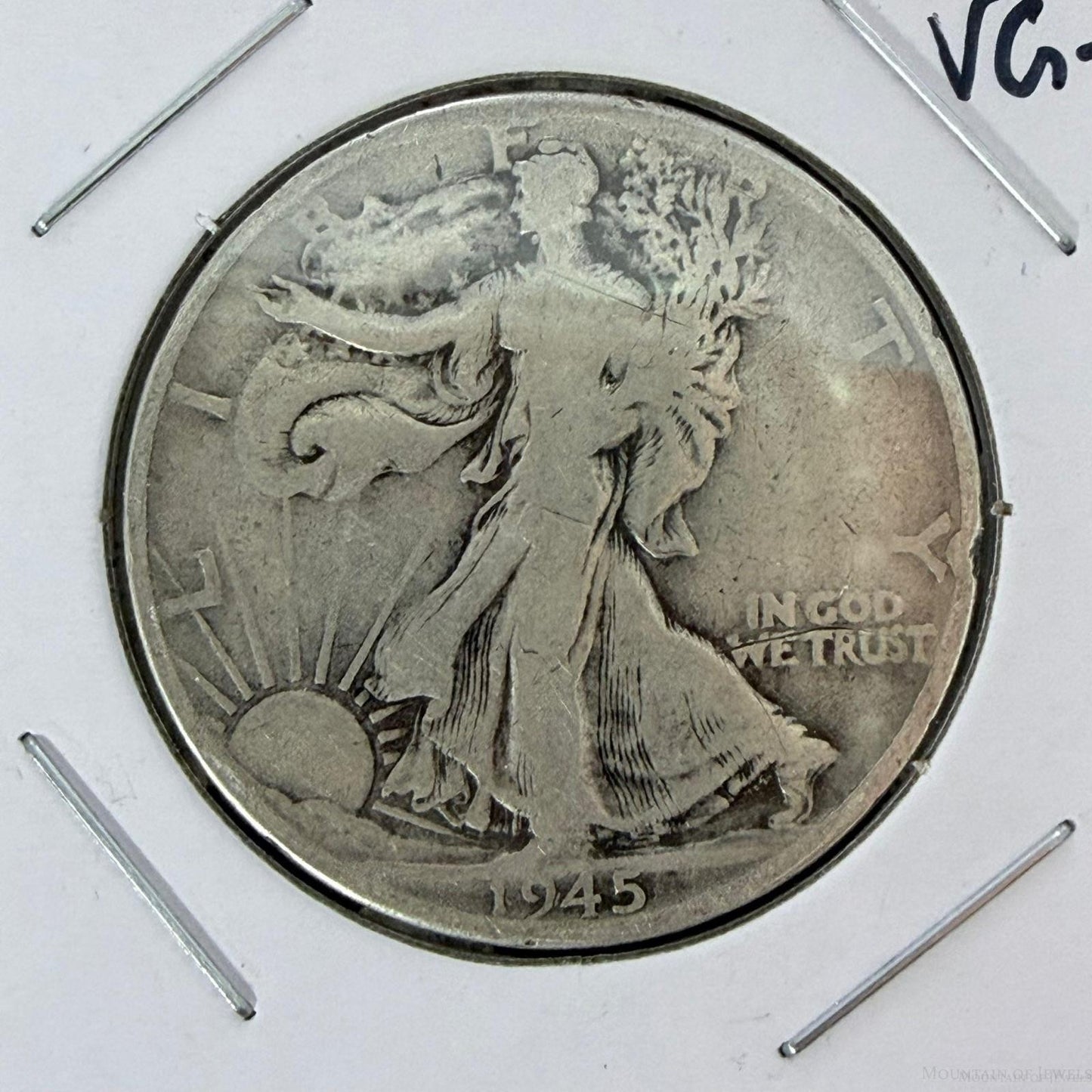 1945 US Walking Liberty Half Dollar 90% Silver VG-F #20126-8