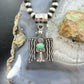 Alonzo Mariano Sterling Silver Turquoise Decorated Thunderbird Unisex Pendant