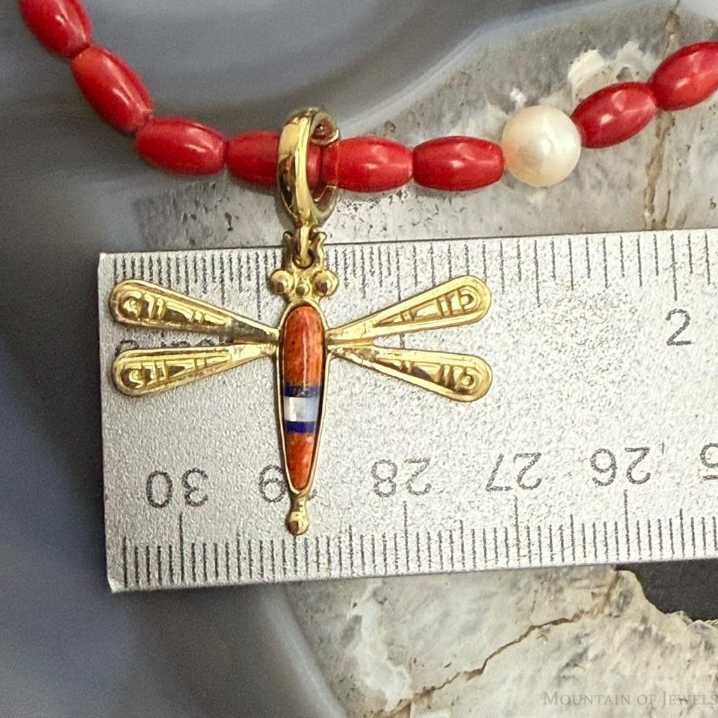 Carolyn Pollack Brass 5 Strands Red Jasper Beads w/Enhancer Necklace For Women