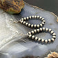 Sterling Silver Southwestern Style 4mm Navajo Pearl Bead Hoop Earrings For Women