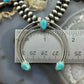 Sterling Silver Southwestern Style Turquoise Squash Blossom Necklace For Women