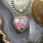 Sterling Silver Southwestern Style Cotton Candy Heart Pendant For Women