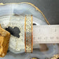 Wylie Secatero Navajo Sterling Silver & Copper Stamped Bear Bracelet For Men