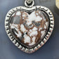 Sterling Silver Southwestern Style Wild Horse Heart Decorated Pendant For Women