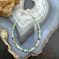 Sterling Silver 4mm Faceted Hubei Turquoise Beads 7.25" Bracelet For Women