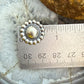 Native American Sterling Silver Round Dome Decorated Stud Earrings For Women #1