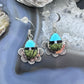 Clifton Aguilar Sterling Silver Teardrop Multistone Inlay Dangle Earrings For Women