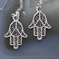 Sterling Silver Filigree Hamsa Fashion Dangle Earrings For Women