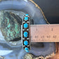 Reed Charley Native Americn Sterling Silver Turquoise Row Bracelet For Women