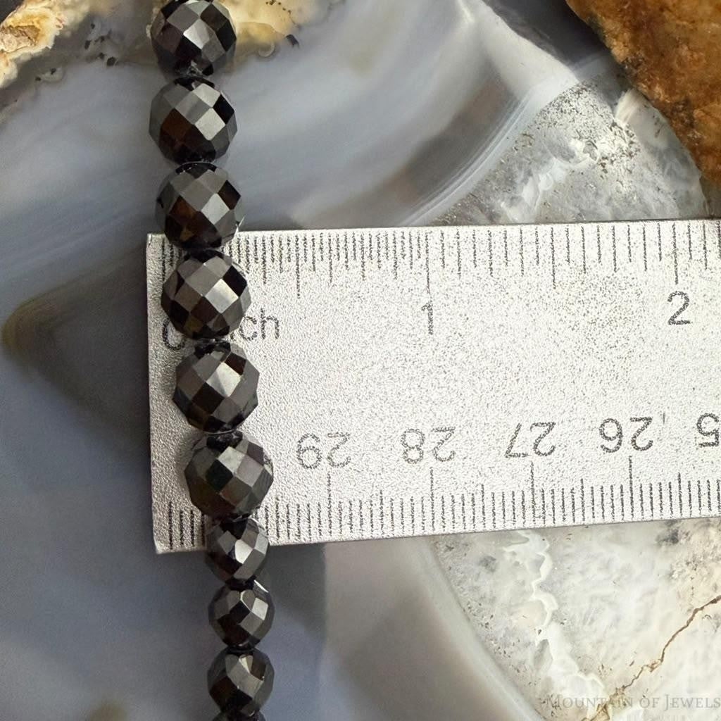 Carolyn Pollack Sterling Silver Round Faceted Onyx 16"-19" Necklace For Women