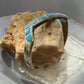 Vintage Native American Silver Inlay Turquoise Zigzag Bracelet For Women